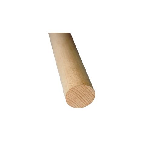 Deco Fer Forge – Main courante en bois de hêtre 2m – Diamètre 42mm – À percer pour fixation – Idéale pour garde-corps intérieur