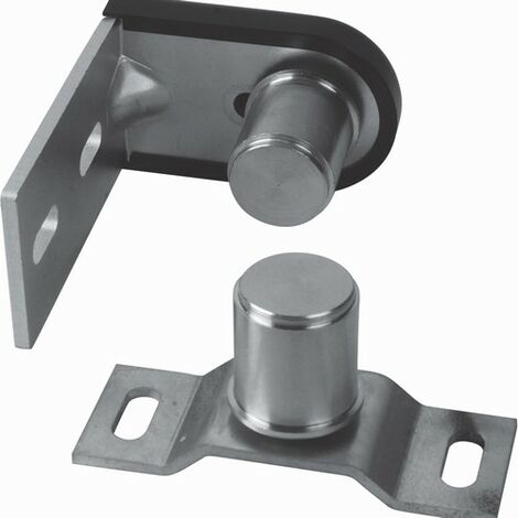 Deco Fer Forge – Pack pivot charge lourde – Gond et pivot à visser pour tube 40x40mm – Acier zingué – Réglable horizontalement 15-20mm