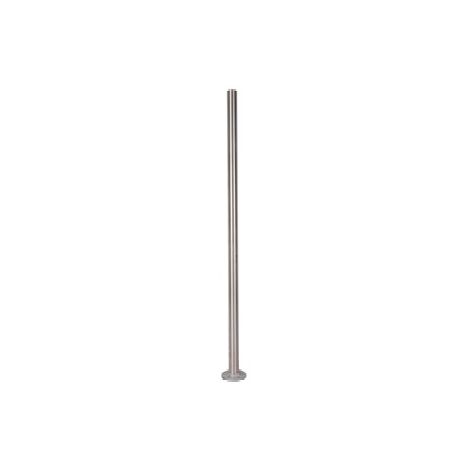 Deco Fer Forge – Poteau rond inox 316 à percer – Hauteur 970mm – Diamètre 42,4mm – Platine de fixation 100x15mm avec 4 trous