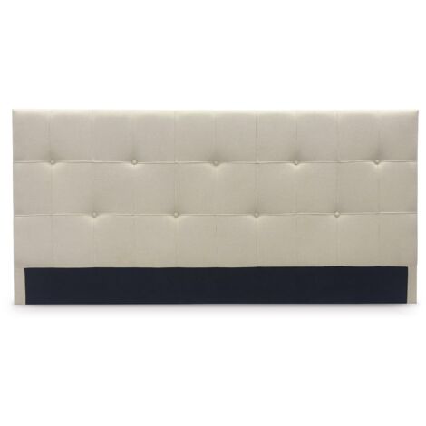 Deco In Paris – Tête de lit capitonnée en tissu beige 180 cm – Largeur 191 cm – Hauteur 88 cm – Pour chambre élégante et chaleureuse