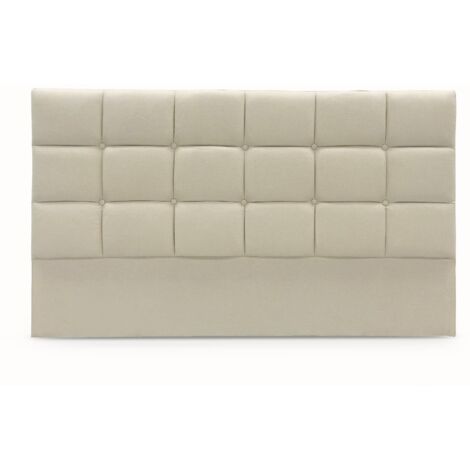 Deco In Paris – Tête de lit en tissu beige 140 cm – Largeur 151 cm – Hauteur 88 cm – Structure bois MDF – Élégance moderne