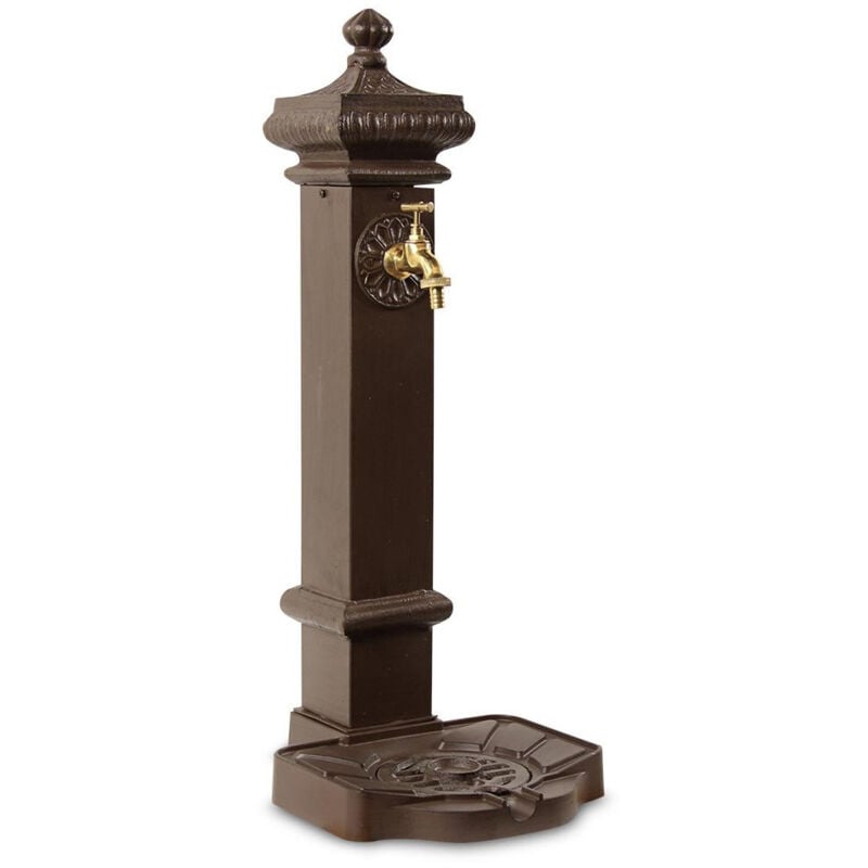 Fontaine de jardin - Aluminium-Métal - Marron - Décoration d'Autrefois