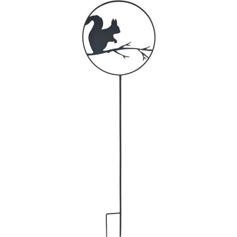 Déco Jardin écureuil Anthracite Silhouette D'écureuil à Piquer Pour Jardin - Louis Moulin