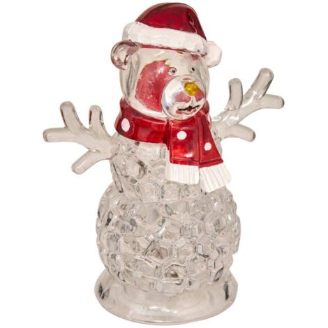 Déco lumineuse Personnage de Noël LED Blanc H 11  cm - Feeric Christmas