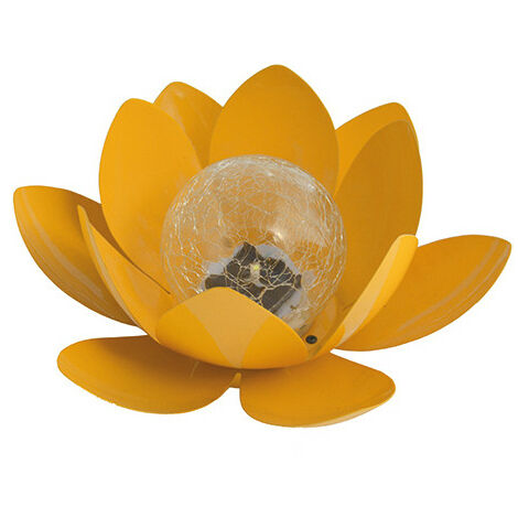 Déco lumineuse Solaire Lotus - Jaune