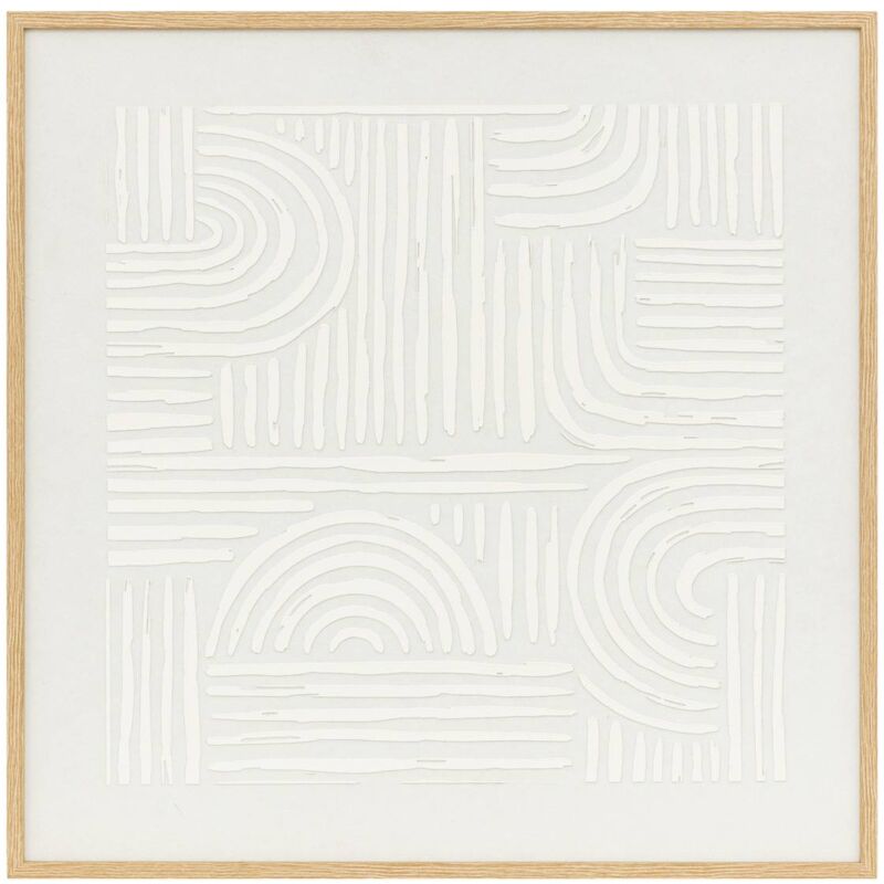 Déco mural 3D Kaya blanc 60x60cm Atmosphera créateur d'intérieur