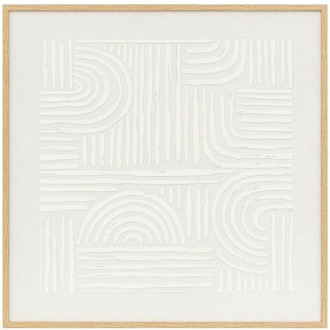 Déco mural 3D Kaya blanc 60x60cm - Atmosphera créateur d'intérieur