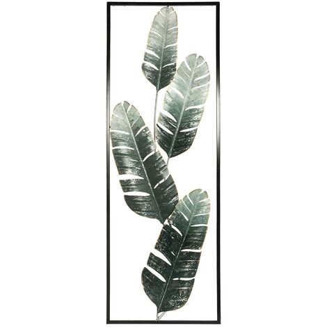 Déco murale Bananier métal métal 31x89cm - Atmosphera créateur d'intérieur - Vert