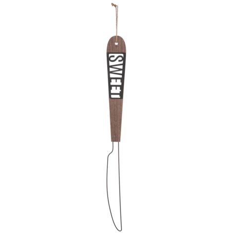 Déco Murale Couteau en Métal et Bois H 77 cm - Atmosphera