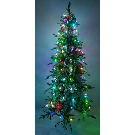 Mantello di luci e Stella per albero di 125 cm, 234 Gocce di Luce