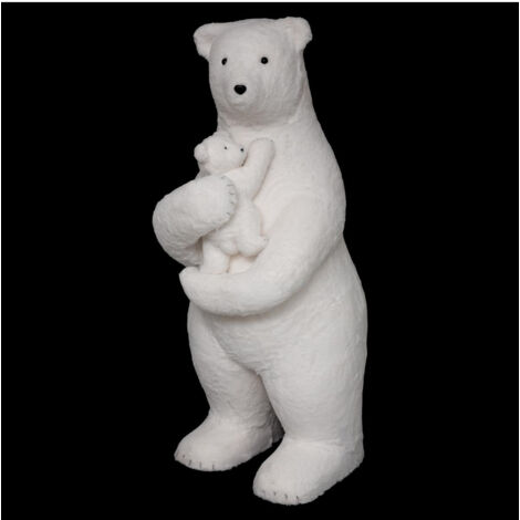 Déco Noël Ours blanc et son Bébé L 72 x H 150 cm - Feeric Christmas