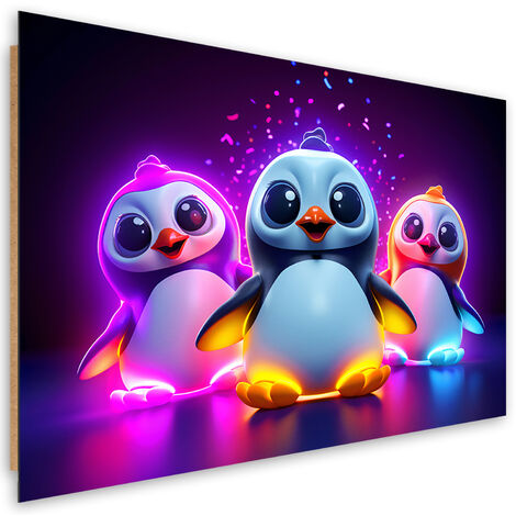 Deco panel picture, Nenon penguins cartoon - 90x60