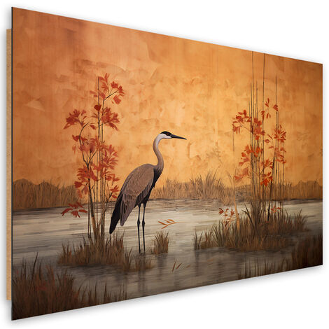 Deco panel picture, Oriental crane - 90x60