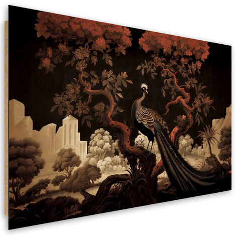Deco panel picture, Peacock Animal Tree - 60x40