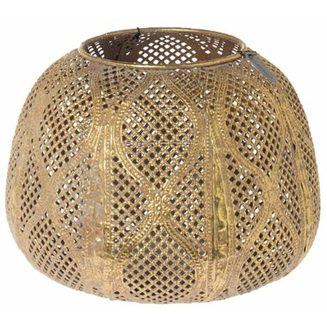 Déco Photophore pour Bougie votive en métal 16 cm