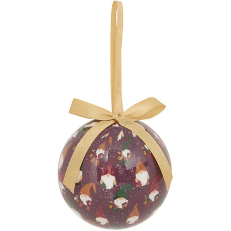 Déco Sapin Boule de Noël D 7.5 cm Rouge violet déco Gnomes - Feeric Christmas