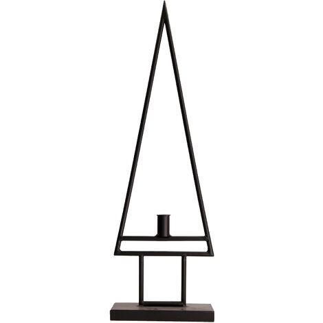 Deco Table Top Tree Candle Holder - Metal - L8 x W20 x H59 cm - Black
