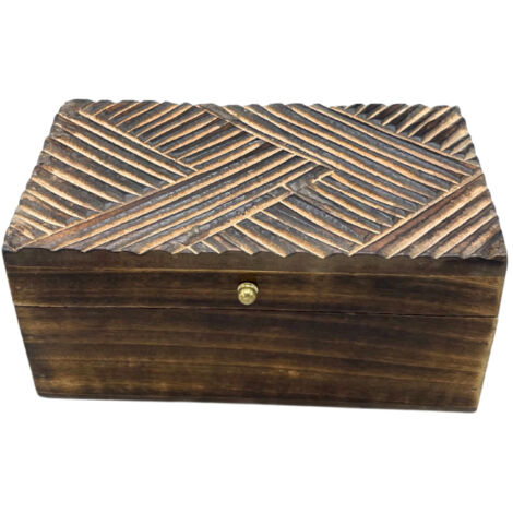 Déco Vintage - Boîte Multi Usages - 22x12x10cm - Lignes Antiques- Vendu par 1