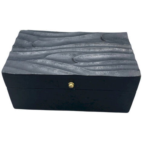 Déco Vintage - Boîte Multi Usages - 22x12x10cm - Tourbillons Noirs- Vendu par 1