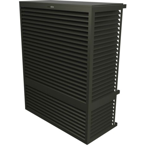 DECOCLIM - Cache unité extérieure en aluminium Gris terre d'ombre 7022 taille XXL - DECXXL7022