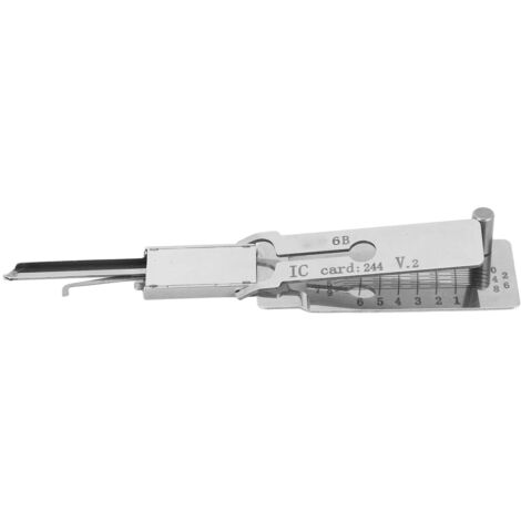 Décodateur à Crochet en Acier Inoxydable, 6 Perles, Double Fonction pour Serrures