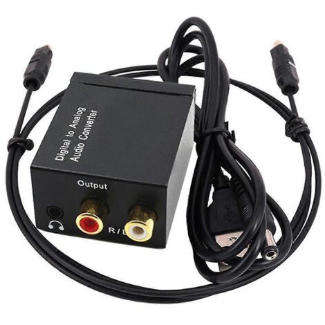 Décodeur audio numérique 2024, prise jack 3,5 mm, coaxial, fibre optique, convertisseur audio numérique-analogique SPDIF numérique