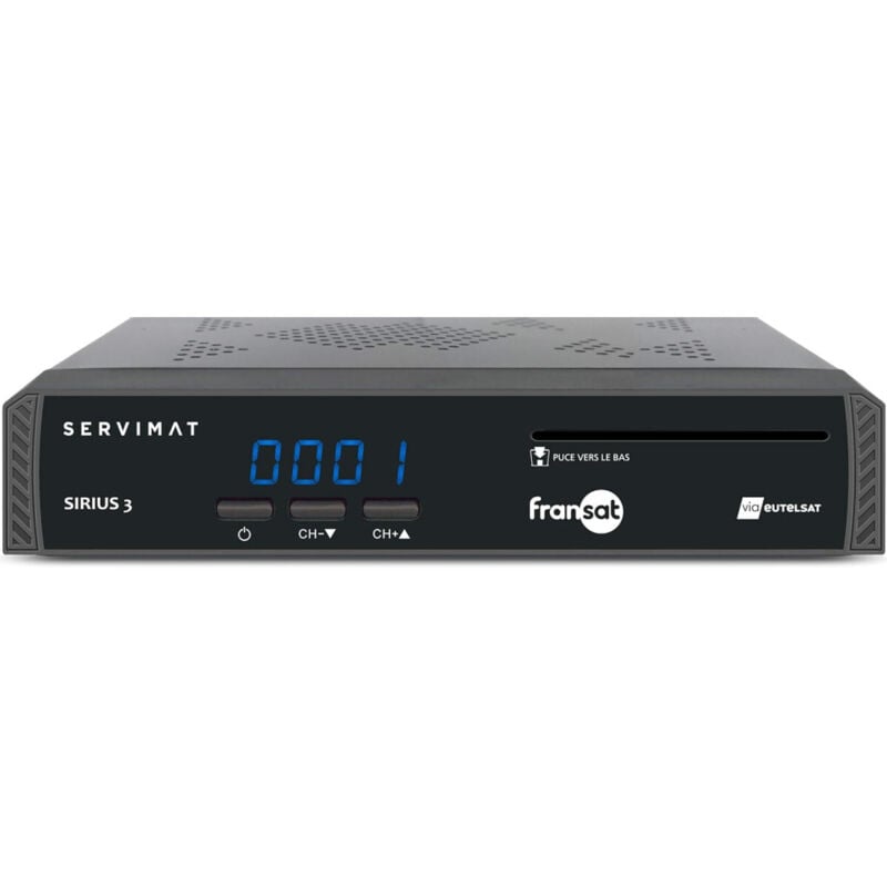 Servimat - sirius 3 Récepteur tv Satellite hd + Carte Fransat PC7 Eutelsat 5W