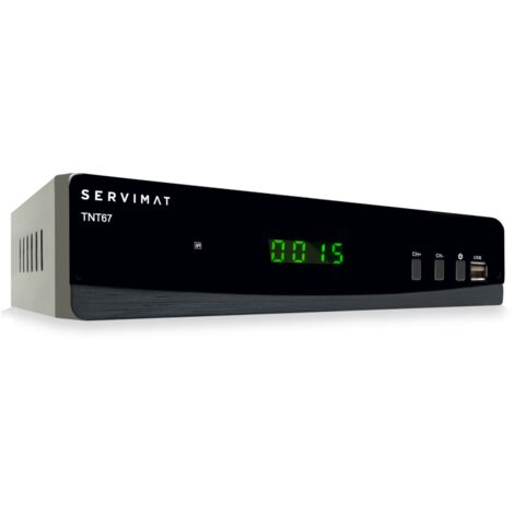 Décodeur TNT HD - SERVIMAT - TNT67 - Noir - Port USB - Fonction Multimédia