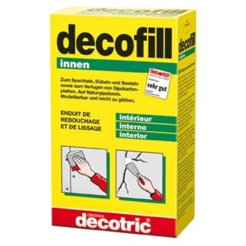 Decofill Enduit de rebouchage et de lissage 1 kg, intérieur Decotric