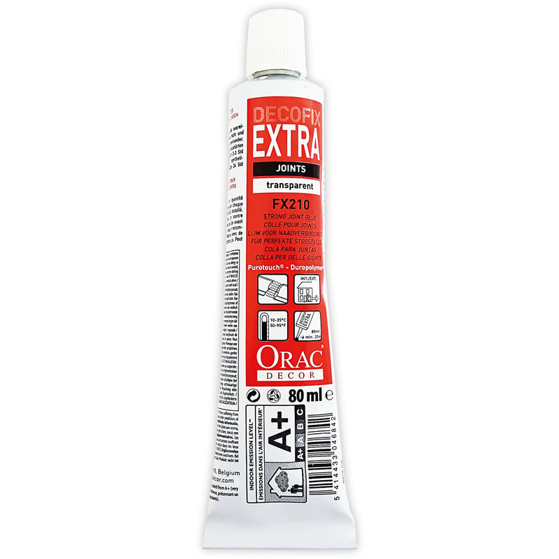 DecoFix Extra Colle ultra-fort 80ml Orac Decor FX210 Colle pour l'assemblage des joints Intérieure et extérieure - blanc