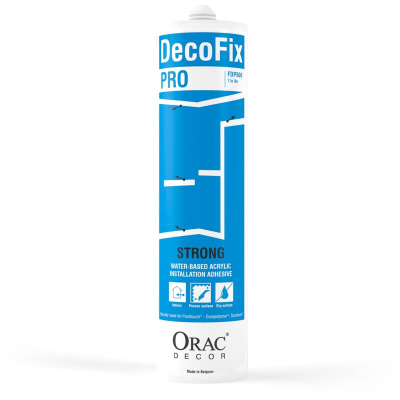Colle Decofix Pro FDP500 Orac Decor - fixation corniches, moulure, plinthes - 290 ml Carton complet