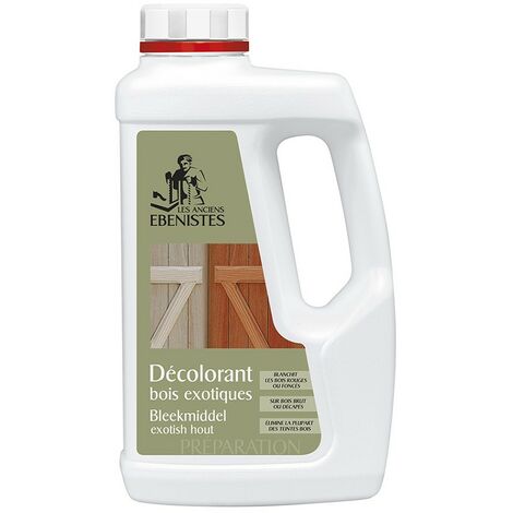 Décolorant bois exotique 1L – Élimine taches et transforme teintes – Pour bois rouges et foncés – Fabrication française