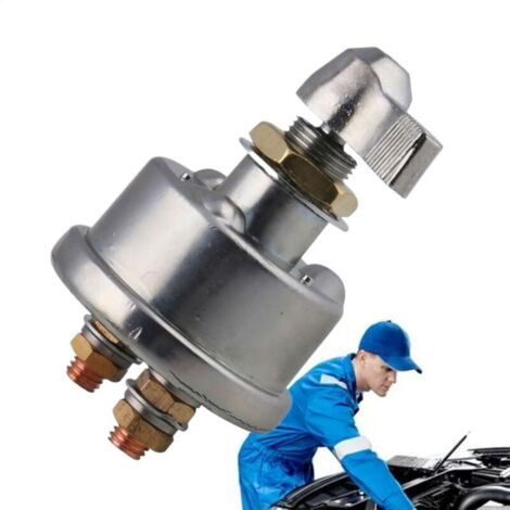 Déconnexion de la batterie automobile, bouton de coupure de batterie de voiture - Batterie coupé Isolateur - Disconnectrice d'alimentation 12V pour le camion Auto RV