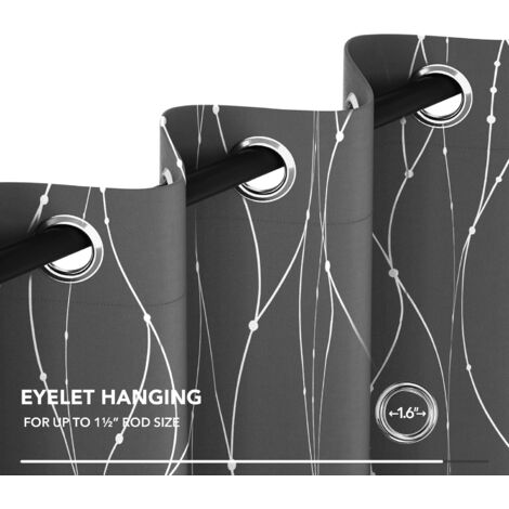 Deconovo Verdunklungsvorhang Gardine mit Ösen, 2er Set,140x180 cm(BreitexHöhe), Hellpink - Hellpink