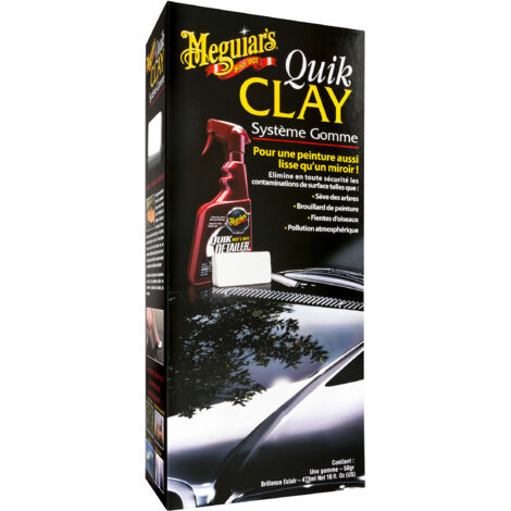 Decontamination peinture Meguiars G1116EU Quik Clay 473ml et gomme 50g