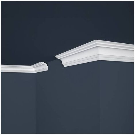 Decoon – Corniche de plafond décorative Versailles – Polystyrène extrudé léger – Longueur 2m – Pour murs et plafonds modernes ou classiques