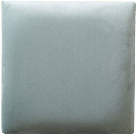 Decoon – Coussin mural décoratif en velours hydrofuge vert pastel 30 x 30 cm – Épaisseur 3 cm pour tête de lit ou mur capitonné