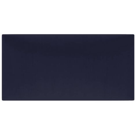 Decoon – Coussin mural velours hydrofuge bleu nuit 60 x 30 cm – Panneau décoratif rectangulaire – Confort thermique et acoustique