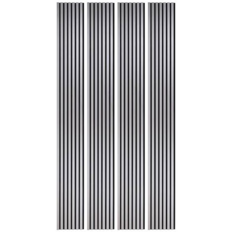 Decoon – Lot de 4 panneaux décoratifs muraux en MDF irisé et feutrine acoustique 250 x 30 x 1,9 cm – Surface 3 m² – Pose facile sur murs endommagés - BOIS 250 X