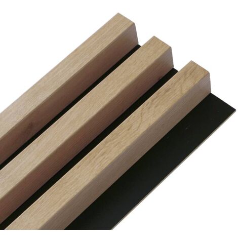Decoon – Panneau décoratif mural en MDF chêne clair – Dimensions 250 x 17,6 x 4 cm – Pour décoration intérieure – Pose simple avec raccord invisible - HDF 250 X