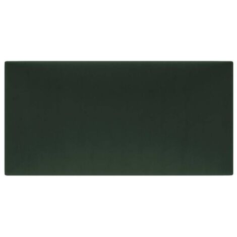 Decoon – Panneau décoratif mural en velours vert sapin 60 x 30 cm – Épaisseur 3 cm – Tête de lit chic et design pour décoration intérieure