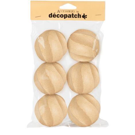 Décopatch NO064C - Unpack di 6 palline di Natale intrecciate - decorazione invernale