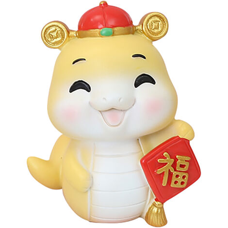 【Décor Auto】 Ornement Cartoon Serpent Nouvelle Année, Cadeau Festif Créatif pour Console Voiture, Modèle Lucky Yellow - Décor Auto Snake