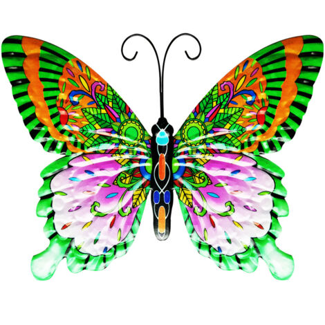 Décor Butterfly Métal Wall Art 1 Pièce 36.5x26cm Coloré (Jaune Vert Rose Bleu) Manuel & Peinture Enfant & Animal Multi-sites