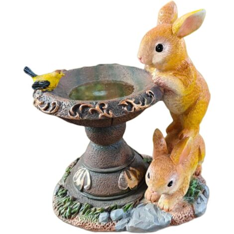 Décor De Jardin Lapin - Statue Animale Solaire pour Extérieur - Veilleuse