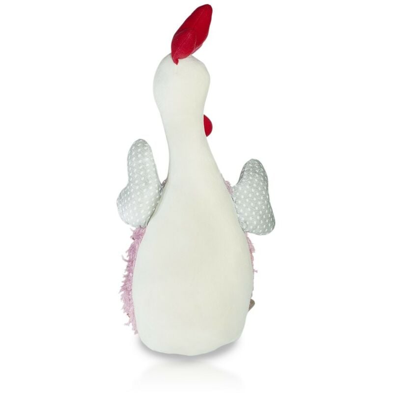 Mediawave Store - Décor de poule en peluche art. 234051 hauteur 62 cm en tissu Pâques