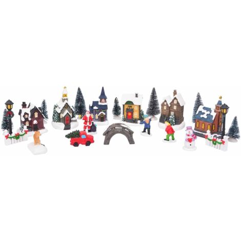 Décor de Table de Noël Multicolore Résine CFW62558