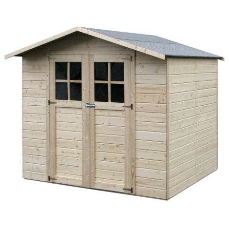 Décor Et Jardin – Abri de jardin bois 210x180 cm – Surface utile 3,78 m² – Épaisseur 12 mm – Toit aggloméré 15 mm avec membrane d'étanchéité