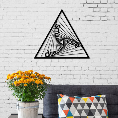 Décor mural DSL moderne en métal noir ornement décoratif pour la maison