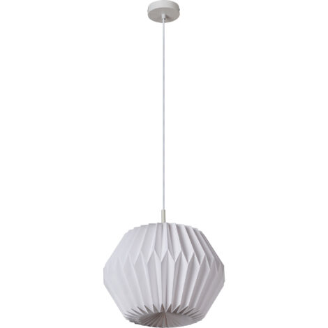 Decor Paper Lantern Gem Pendant E27 White